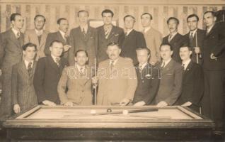 Beregszász billiard club, photo Ignáczy Béla