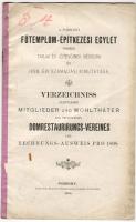 1899 A Pozsonyi Főtemplom Építkezési Egylet tagjai és jótevőinek névsora és kimutatása magyar és német nyelven