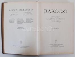 Rákóczi emlékkönyv halálának kétszázéves fordulójára. Szerk.: Lukinich Imre. Előszó: Mikes János. I.II. kötet. Bp. 1935. Franklin. 412 p. + 416 p. Szövegközti és egész oldalas képekkel, rajzokkal, kottákkal gazdagon illusztrálva. Aranyozott, dombornyomásos kiadói egészbőr-kötésben. (HIiányzó gerincek, egyébként jó állapotban)