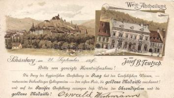 1896! Segesvár, Wine cellar of Josef B. Teutsch, litho (b)