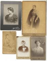 cca 1860-1890 7 db keméynhátú fotó klf magyar fényképészek műtermeiből / vintage photos