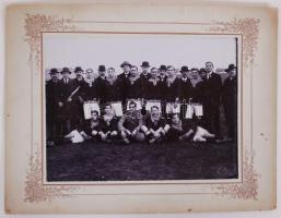 cca 1900-1910 Erzsébetfalvai Torna Club labdarúgó csapatának 2 db tablófotója kb 10 év különbséggel ...