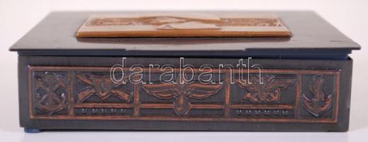 cca 1974 Varsói szerződés összfegyvernemi hadgyakorlat dombornyomott emlékdoboz "A szocialista ...