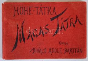 Cca 1890 Divald Adolf: Magas Tátra képes leporelló, jó állapotban, 14×10 cm