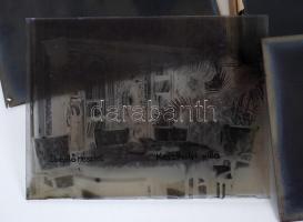 cca 1930 16db klf témájú üvegnegatív eredeti dobozában, közte katonai felvételek is (1db sérült) / 
...