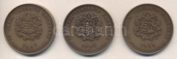 Bognár György (1944-) 1989. "MÉE Gyöngyösi Csoport - Aradi Vértanúk" 3klf darabja "Po...