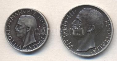 Olaszország 1927. 5L Ag + 10L Ag T:2- patina
Italy 1927. 5 Lire Ag + 10 Lire Ag C:VF patina