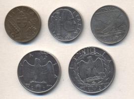 Olaszország 1940. 10c, 20c, 50c, 1L, 2L T:2,2- Italy 1940. 10 centesimi, 20 centesimi, 50 centesimi, 1 Lira, 2 Lire C:XF,VF