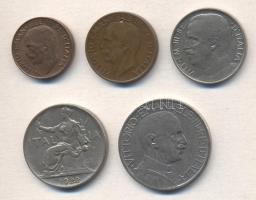 Olaszország 1922. 2c - 2L sor (5klf) T:2,2-
Italy 1922. 2 centesimi - 2 Lire set (5 diff.) C:XF,VF