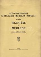 1913 A Felsőmagyarországi Építkezési Rt. jelentése