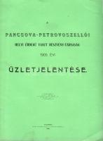 1908 A Pancsova-Petrovoszellói Helyi Érdekű Vasút Rt. üzletjelentése