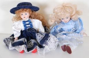 2db régi porcelánbaba / 
Vintage porcelain puppets 22cm