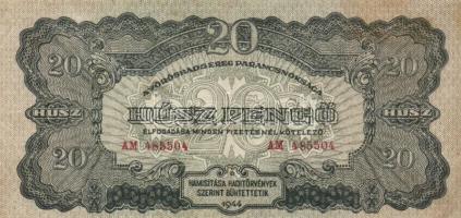 1944. 10P + 20P + 100P "Vöröshadsereg Parancsnoksága" T:II-,III