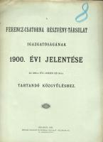 1901 A Ferenxz-csatorna Rt. évi jelentése