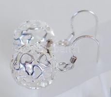 Ezüst gömb alakú modern fülbevaló s:5,5 g