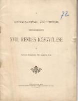 1901 A Szatmár-Nagybányai Vasút Társaság közgyűlásánek jegyzőkönyve