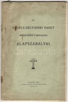 1905 Az erdéyl-Délvidéki Vasút Társaság alapszabályai