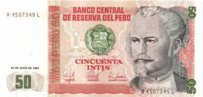 Nicaragua/Peru 5 klf bankjegy T:I
Nicaragua/Peru 5 different banknote C:Unc