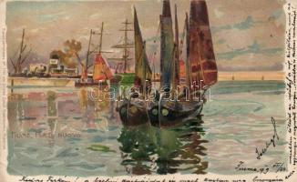 1899 Fiume New Port litho s: Raoul Frank (EB)