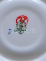 Zsolnay Pompadour kávés készlet, összesen: 15 db, jelzett, hibátlan/ Flawless Zsolnay chinaware coff...