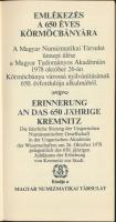 1978. "Emlékezés a 650 éves Körmöcbányára - A Magyar Numizmatikai Társulat és MÉE kiadványa