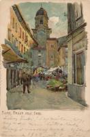 Fiume Dell' Erbe square litho s: Raoul Frank (b)