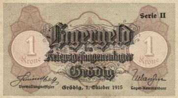 Ausztria/Grödig/hadifogolytábor 1915. 1K T:II-
Austria/Grödig/war prison camp 1915. 1 Corona C:VF