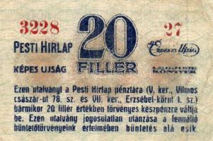 Budapest Pesti Hírlap dátum nélkül T:II