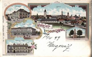 1899 Losonc with synagogue litho