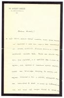 1905 Acsády Ignác történész saját kézzel írt levele testvérének Acsády Ilona költőnek és festőnek. 4 kézzel írt oldal fejléces levélpapíron