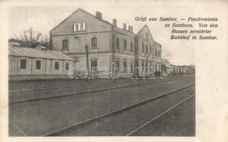 Zombor railway station destroyed by the Russian army