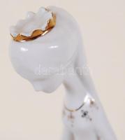 Aquincum, hercegnő és a béka , kézzel festett, jelzett  /Handpainted Aquincum chinaware figure 22 cm