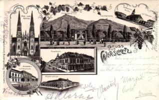 Versec churches, mountain chapel, convent school litho (EK)