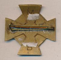 ~1930. Ciszterci kereszt "MORS" felirattal, zománcozott jelvény (31x31mm) T:2 (apró zománc...