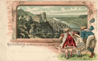 Heidelberg, children Emb. litho