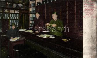 San Francisco, Chinese drugstore, later destroyed by earthquake and fire