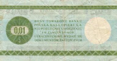 Lengyelország 1971. "Bon Towarowy" 0,01$ T:II/III