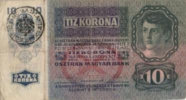 1915. 10K román körbélyegzővel T:III