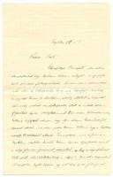 1899 Singer Bernát tapolcai és szabadkai főrabbi saját kézzel írt levele, melyben személyes ügyek mellett a zsidóság helyzetéről is értekezik. 3 beírt oldal