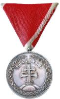 1922. "Magyar Ezüst Érdemérem hadiszalagon" kitüntetés fémjel nélküli változata! T:2 Hungary 1922. "Hungarian Silver Medal of Merit on wartime ribbon / SI DEUS PRONOBIS QUIS CONTRA NOS MCMXXII" decoration without silver hallmark in box C:XF