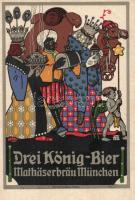 Dreig König Bier, beer advertisement s: Otto Obermeier