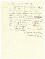 1934 Donáth Gyula orvos saját kézzel írt levele, melyben fajnemesítés és sterilizáció témájú cikkéhe...