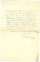 1912 Eisler Mátyás orientalista, kolozsvári főrabbi saját kézzel írt levele 1,5 beírt oldal