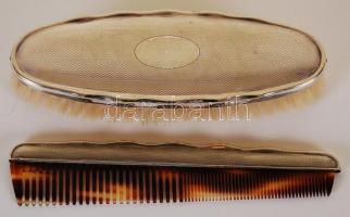 Régi fésű és kefe / 
Vintage comb and brush, 17cm