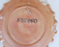 Korondi festett, mázas dísztányér / 
Ceramic plate, d: 26cm