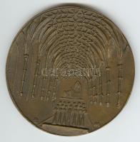 Borsos Miklós (1906-1990): XII. Nyírbátori zenei napok, bronz plakett, jelzett, 11 cm