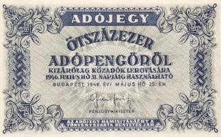 1946. 500.000Adóp. fehér, vízjel nélküli papíron, számozás nélkül T:I