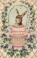 Easter, bunny, egg, litho, Emb. (EK)