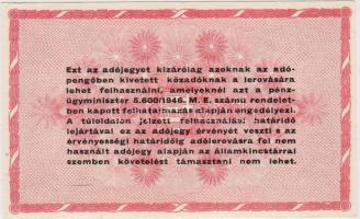 1946. 1000.000Adóp. fehér, vízjel nélküli papíron, számozás nélkül T:I