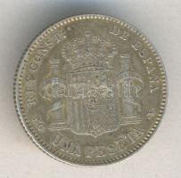 Spanyolország 1899. 1P Ag "XIII. Alfonz" T:2/2-
Spain 1899. 1 Peseta Ag "Alfonso XIII...